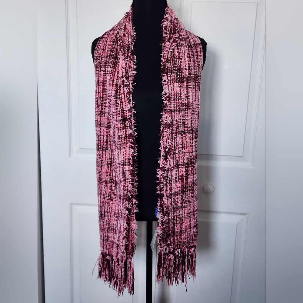 NWT Charter Club Spacedye Chenille Wrap Scarf, with Fringe,One Size
